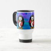 Cute Valentijnsdag Penguin Funny Cartoon Reisbeker (Voorkant links)