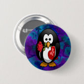 Cute Valentijnsdag Penguin Funny Cartoon Ronde Button 5,7 Cm (Voorkant /achterkant)