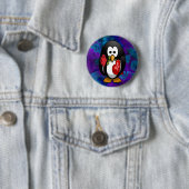 Cute Valentijnsdag Penguin Funny Cartoon Ronde Button 5,7 Cm (In situ)