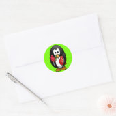 Cute Valentijnsdag Penguin Funny Cartoon Ronde Sticker (Envelop)