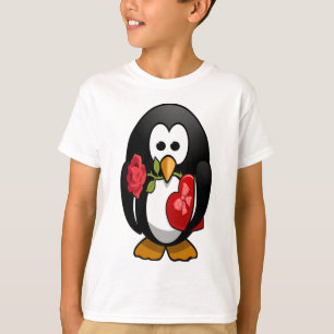 Cute Valentijnsdag Penguin Funny Cartoon T-shirt