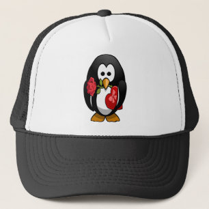Cute Valentijnsdag Penguin Funny Cartoon Trucker Pet