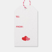 Cute Valentijnsdag Pink Cartoon Monster Cadeaulabel (Achterkant)