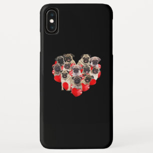 Cute Valentijnsdag Pug Dog Heart Puppy Case-Mate iPhone Case