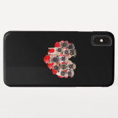 Cute Valentijnsdag Pug Dog Heart Puppy Case-Mate iPhone Case (Achterkant (horizontaal))