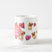 Cute Valentijnsdag Pug Pet Breed Gift Koffiemok (Center)