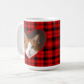 Cute Valentijnsdag Red Pset voor kattendeksels Koffiemok (Voorkant links)