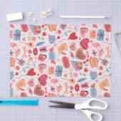 Cute Valentijnsdag Romantic Love Pattern Tissuepapier (Craft)