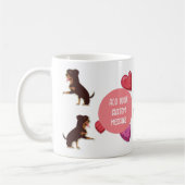 Cute Valentijnsdag Rottweilers Breedband Gift Koffiemok (Links)