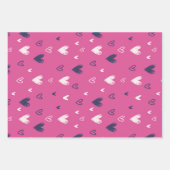Cute Valentijnsdag Roze Blue Heart Pencil Doodle Inpakpapier Vel (Voorkant)