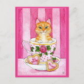 Cute Valentijnsdag roze briefkaart (Voorkant)