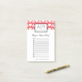 Cute Valentijnsdag Scribble Hearts Post-it® Notes (Op bureau)