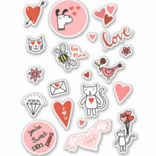 Cute Valentijnsdag Sticker