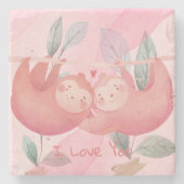 Cute Valentijnsdag Stone Onderzetter (Voorkant)