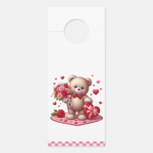 Cute Valentijnsdag Teddy Bear Deurhanger