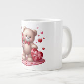 Cute Valentijnsdag Teddy Bear Grote Koffiekop (Voorkant rechts)