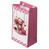 Cute Valentijnsdag Teddy Bear Klein Cadeauzakje (Achterkant Gekanteld)