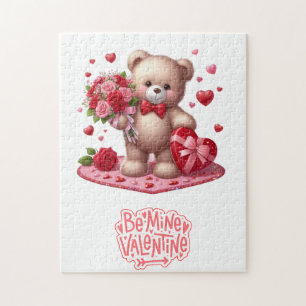 Cute Valentijnsdag Teddy Bear Legpuzzel