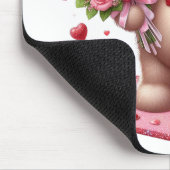 Cute Valentijnsdag Teddy Bear Muismat (Hoek)