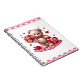 Cute Valentijnsdag Teddy Bear Notitieboek (Rechterzijde)