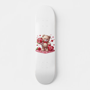 Cute Valentijnsdag Teddy Bear Persoonlijk Skateboard