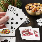 Cute Valentijnsdag Teddy Bear Pokerkaarten (Insitu)