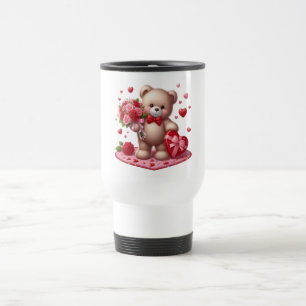Cute Valentijnsdag Teddy Bear Reisbeker