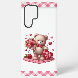 Cute Valentijnsdag Teddy Bear Samsung Galaxy Hoesje