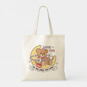 Cute Valentijnsdag Teddy Bear Tote Bag (Achterkant)