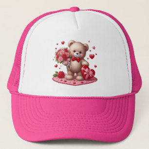 Cute Valentijnsdag Teddy Bear Trucker Pet