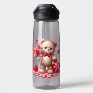Cute Valentijnsdag Teddy Bear Waterfles