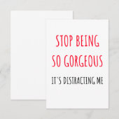 Cute Valentijnsdag verjaardagskaart voor haar Bedankkaart (Voorkant / Achterkant)