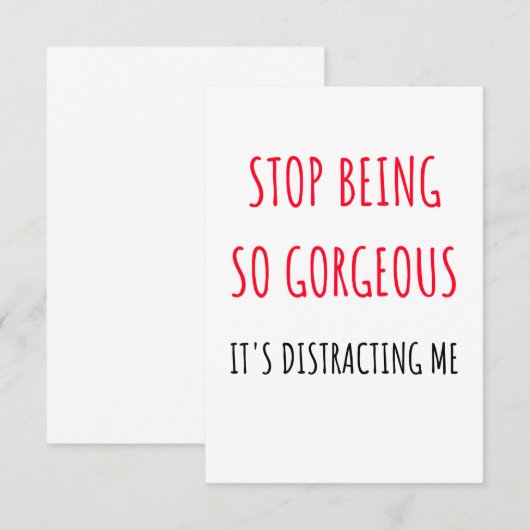 Cute Valentijnsdag verjaardagskaart voor haar Bedankkaart (Voorkant / Achterkant)