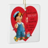 Cute Valentijnsdag, Vist het hart Keramisch Ornament (Rechts)