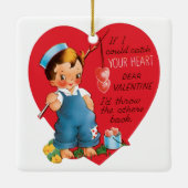  Cute Valentijnsdag,  Vist het hart Keramisch Ornament (Achterkant)