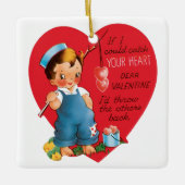  Cute Valentijnsdag,  Vist het hart Keramisch Ornament (Voorkant)