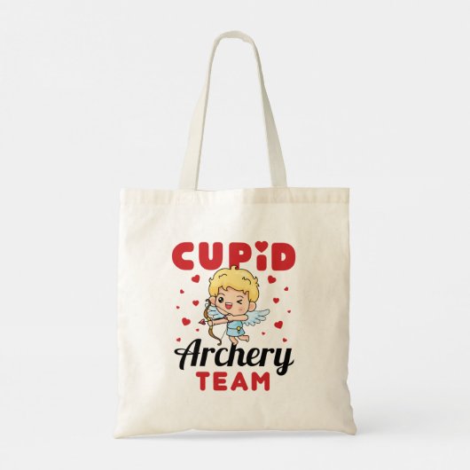Cute Valentijnsdag voor Cute Archery Team Cupid Tote Bag (Achterkant)