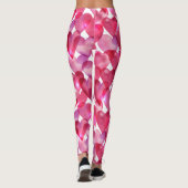 Cute Valentijnsdag Waterverf Rood roze hart Leggings (Achterkant)