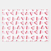 Cute Valentijnsdag White Red Pink Love assorted Inpakpapier Vel (Voorkant)