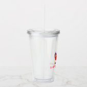 Cute Valentijnse unicorn Acryl Drinkbeker (Rechts)