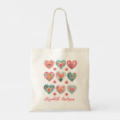 Cute Valentijnshart-patroon Tote Bag (Achterkant)
