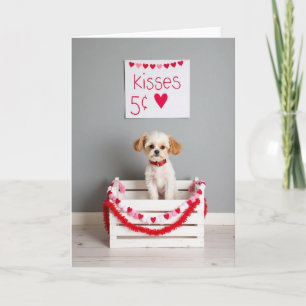 Cute Valentijnskaart met Puppydiktes Kaart