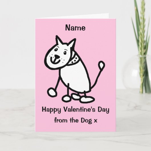 Cute Valentijnskaart Van De Hond Kaart (Voorkant)