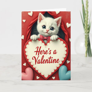 Cute Valentijnskaart van een Kittens Kaart