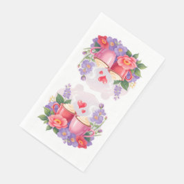 Cute Valentijnskaarten Cocomakken met Bloemen & Ha Servet