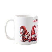 Cute Valentijnskaarten Gnome met Hartjes en Ballon