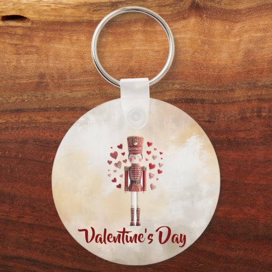 Cute Valentijnsnotenkraker Hart Sleutelhanger (Voorkant)