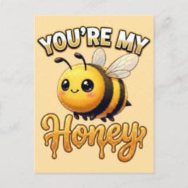 Cute Valentine Bee – You’re My Honey Briefkaart