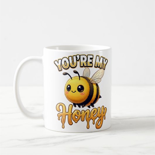 Cute Valentine Bee – You’re My Honey Koffiemok (Links)