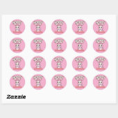 Cute Valentine Bunny – Hoppy Valentine Ronde Sticker (Vel)